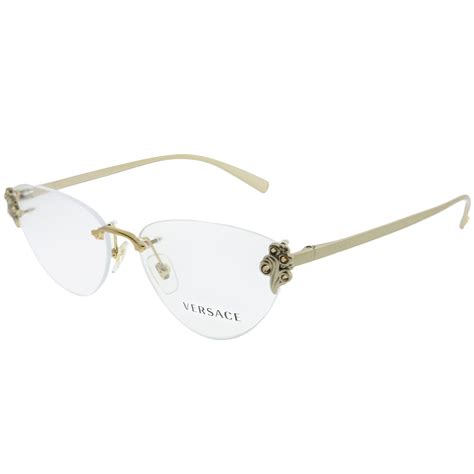 versace eyeglasses green|Versace rimless glasses for women.